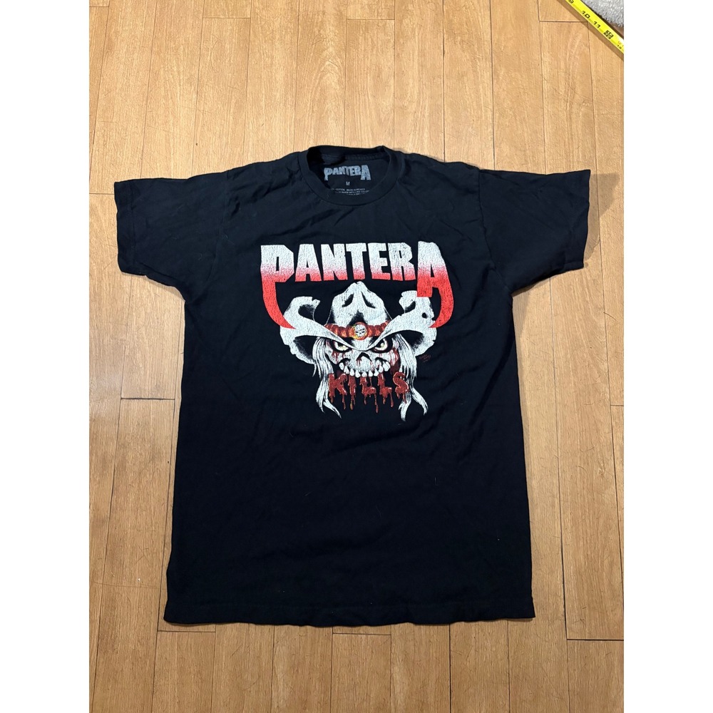 Pantera Summer Tour 1990 Graphic T-Shirt Black Medium Cowboys From Hell Skull